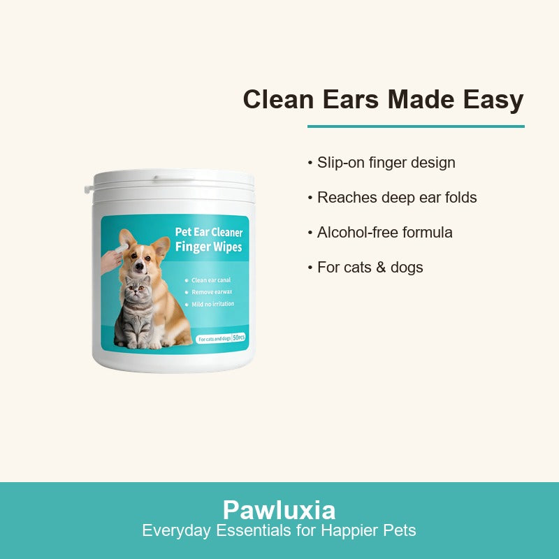 Ear Cleaning Wipes detail view | Pawluxia Pet Care Australia