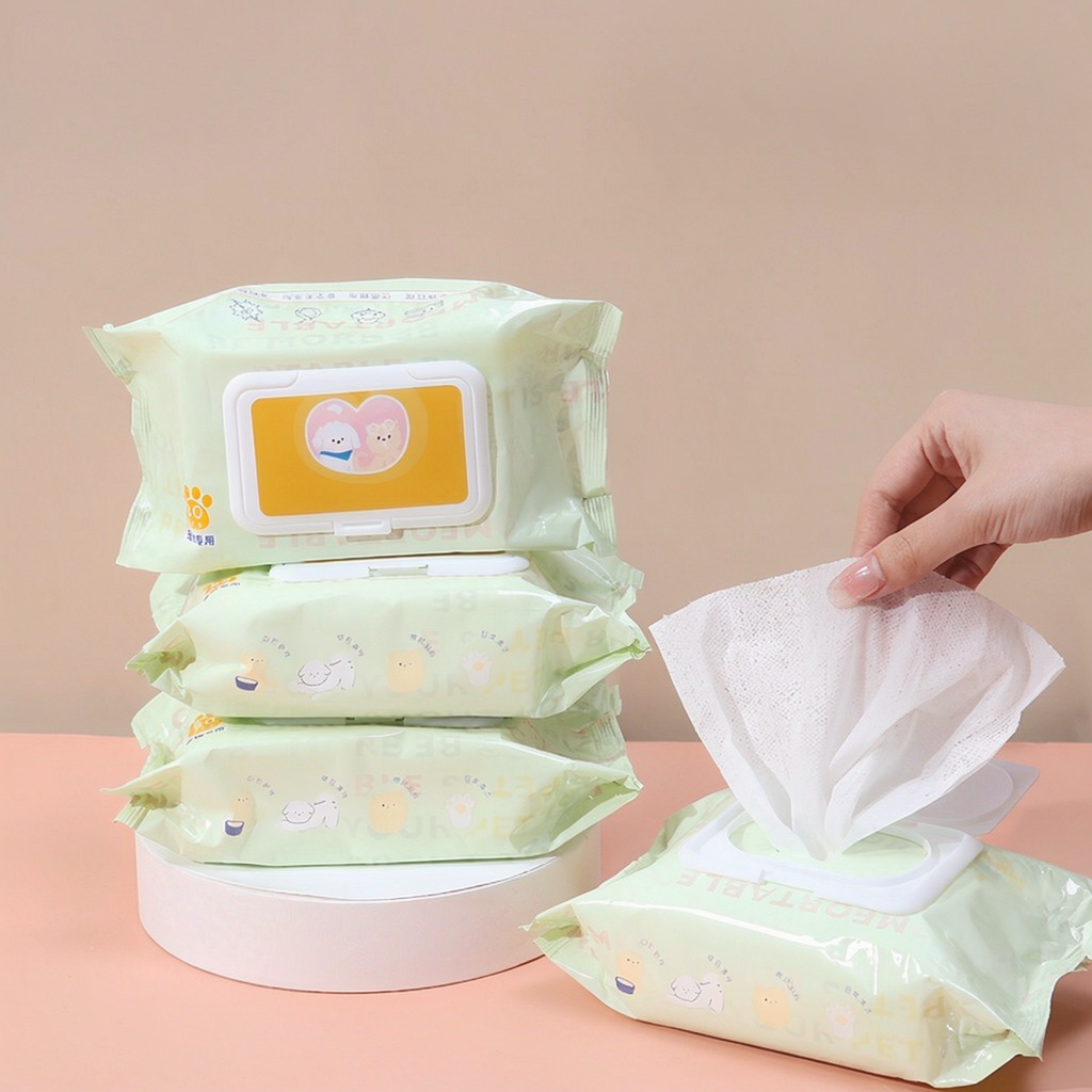 Open Lid Showing Soft Textured Wipes