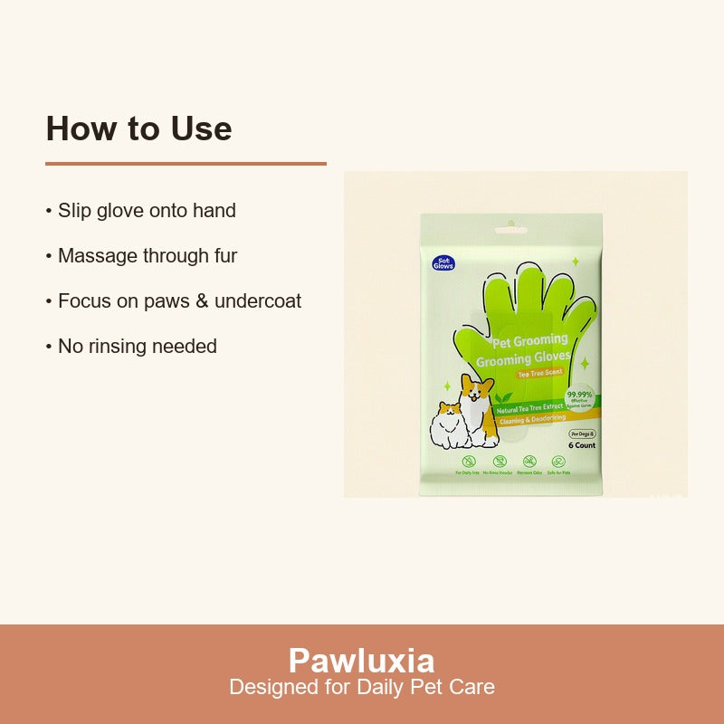 Grooming Gloves in use at home | Pawluxia Pet Care Australia