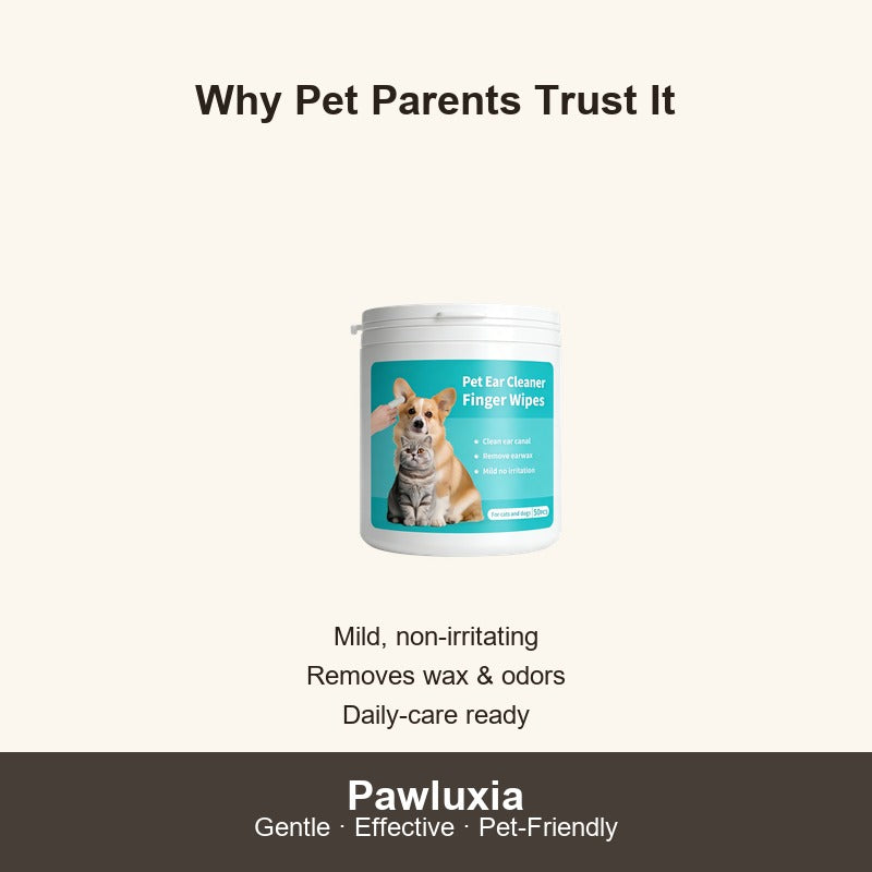 Ear Cleaning Wipes size reference | Pawluxia Pet Care Australia