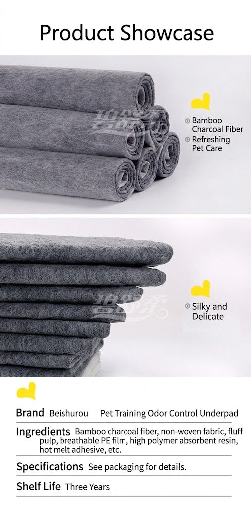 Bamboo Charcoal Pet Training Pads – 5-Layer Leak-Proof