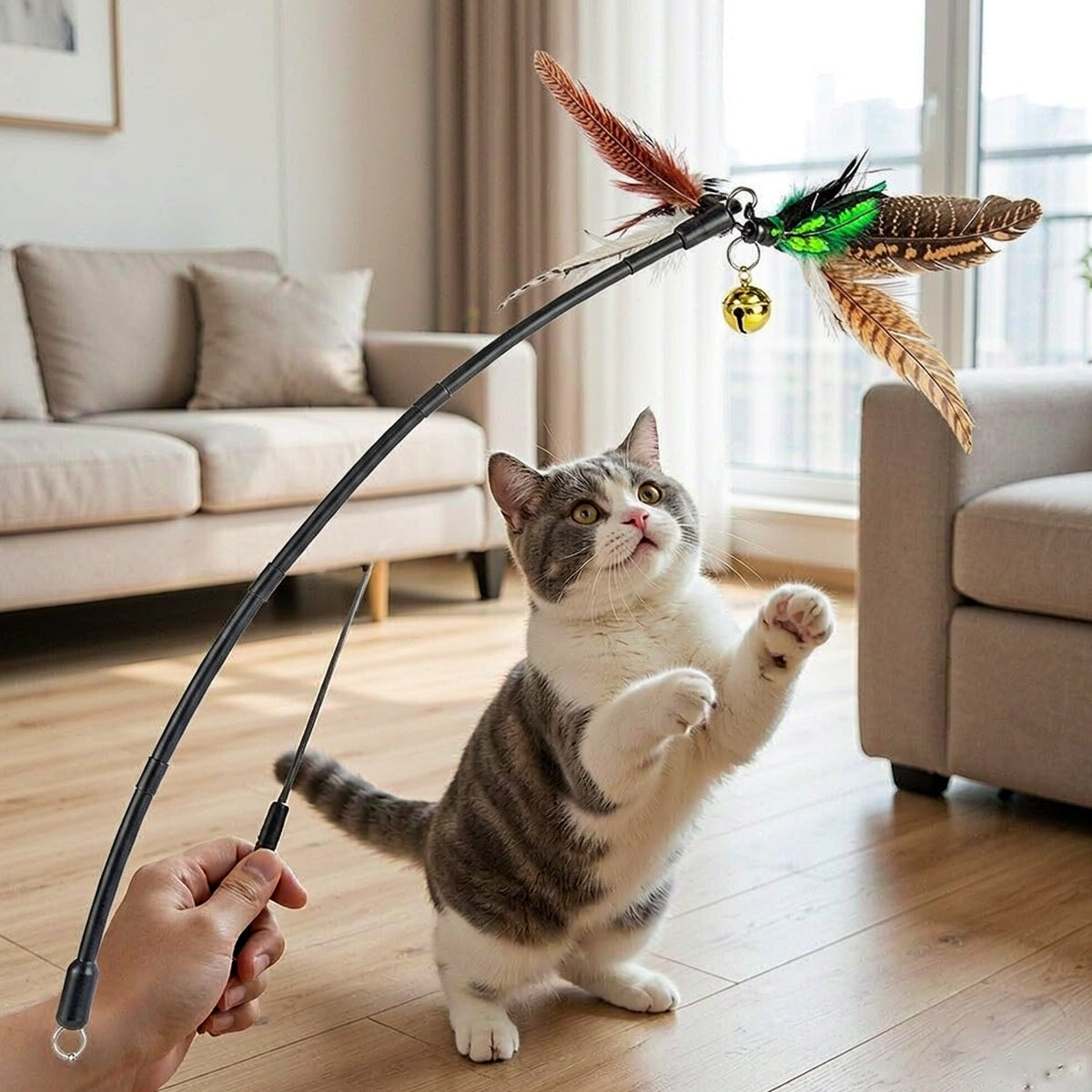 Pawluxia Interactive Cat Wand Toy | Pawluxia Pet Care Australia